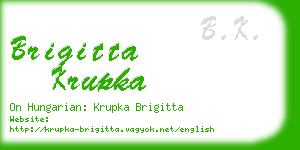 brigitta krupka business card